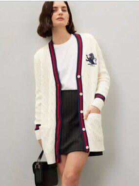 Polo Ralph Lauren Long Sleeve Cable Knit Cardigan Size Medium